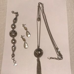 3 piece set. Lucky Brand necklace, bracelet, earrings